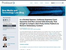 Tablet Screenshot of newmedialaw.proskauer.com